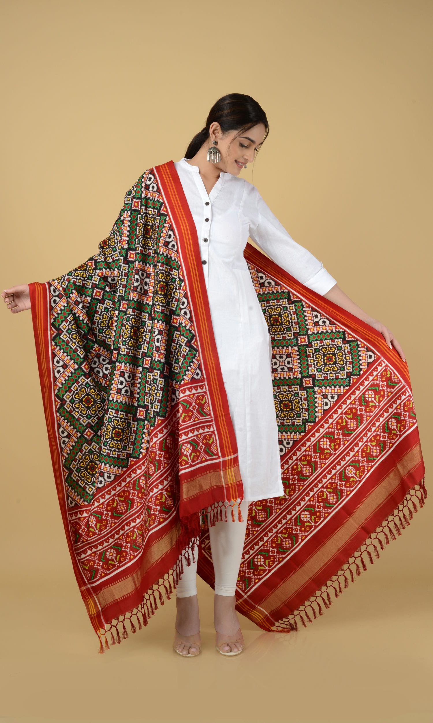 Double Ikat Patola Dupatta Chanda Chex