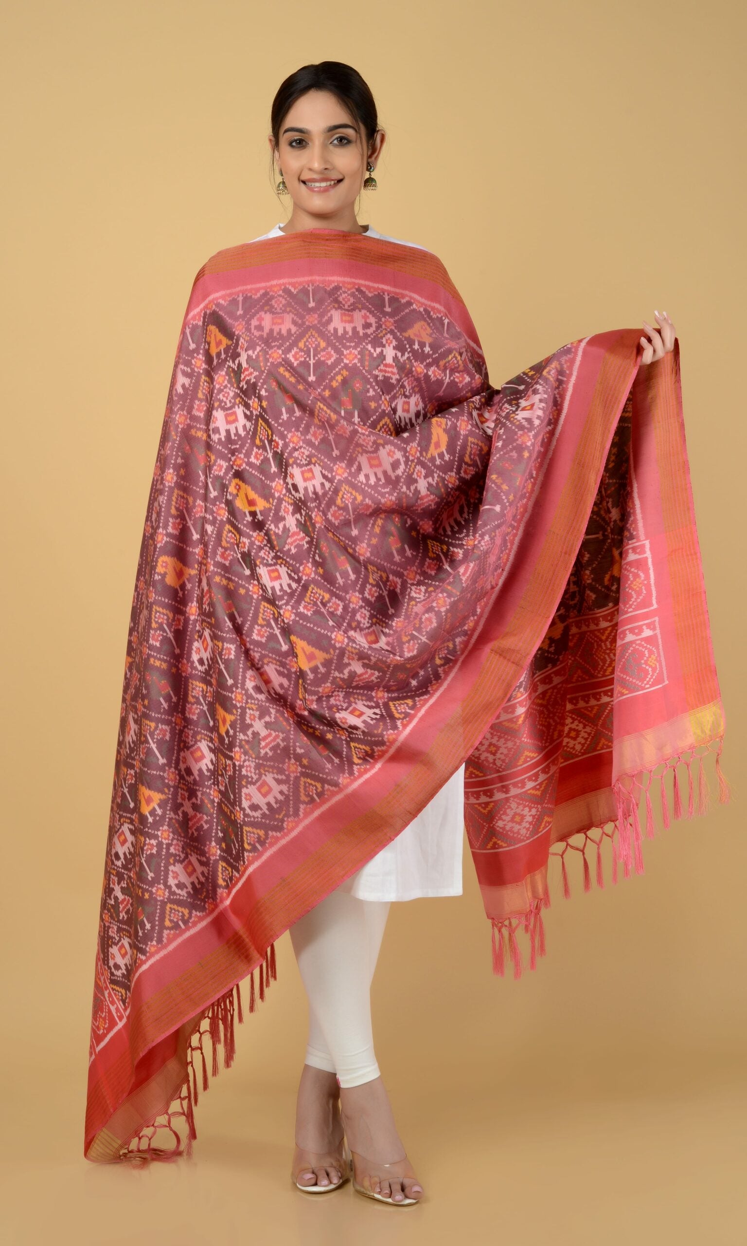 Single Ikat Patola Dupatta Nari Kunj