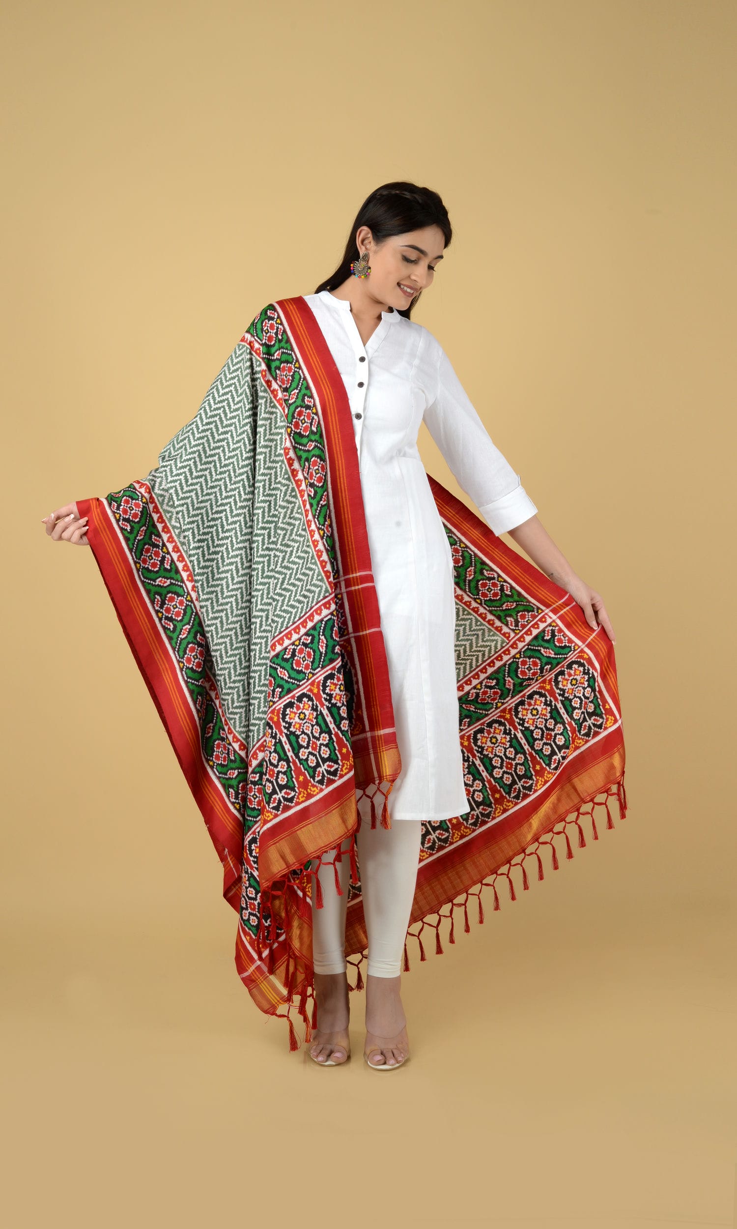 Double Ikat Patola Dupatta Laheriya