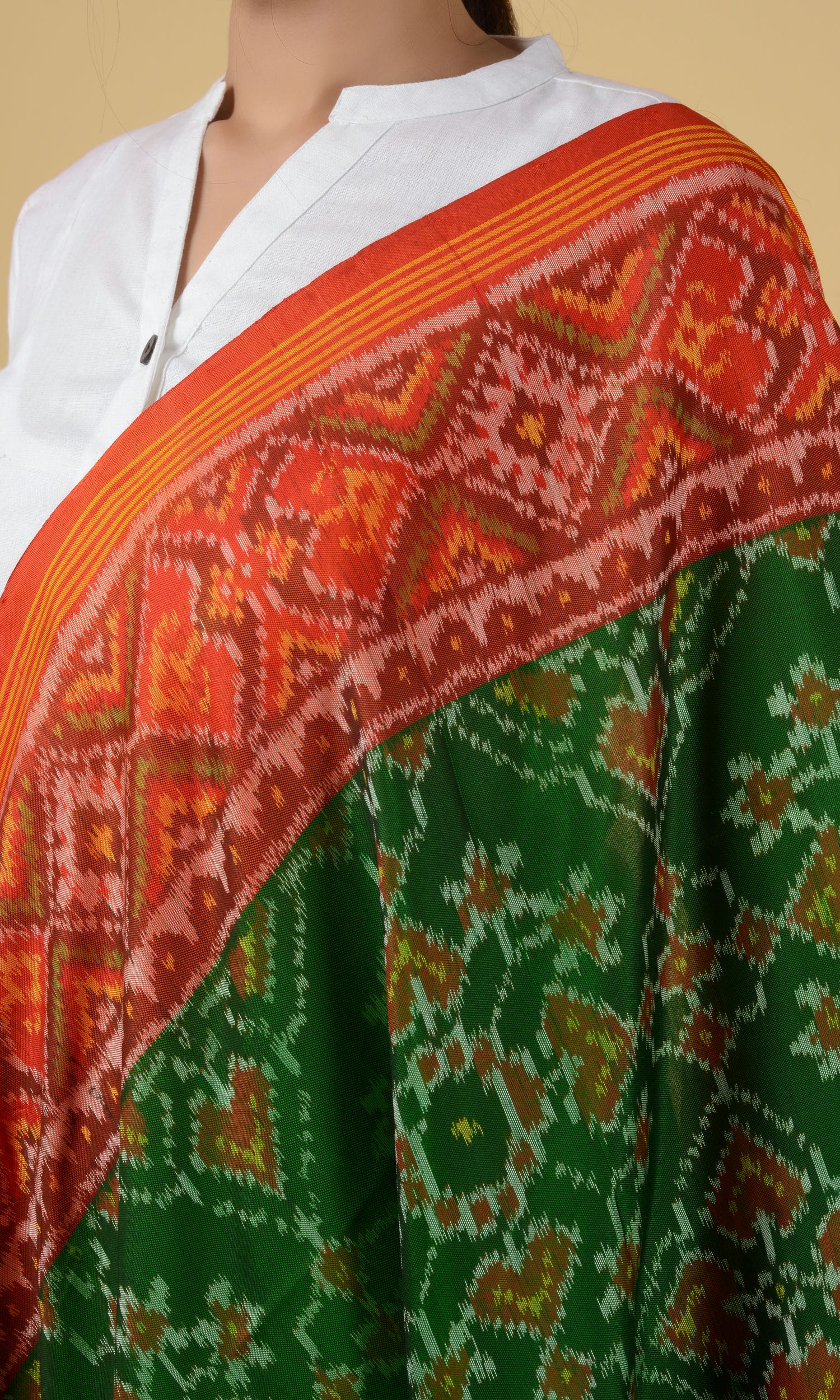 Single Ikat Patola Dupatta Nau Ratan Pan