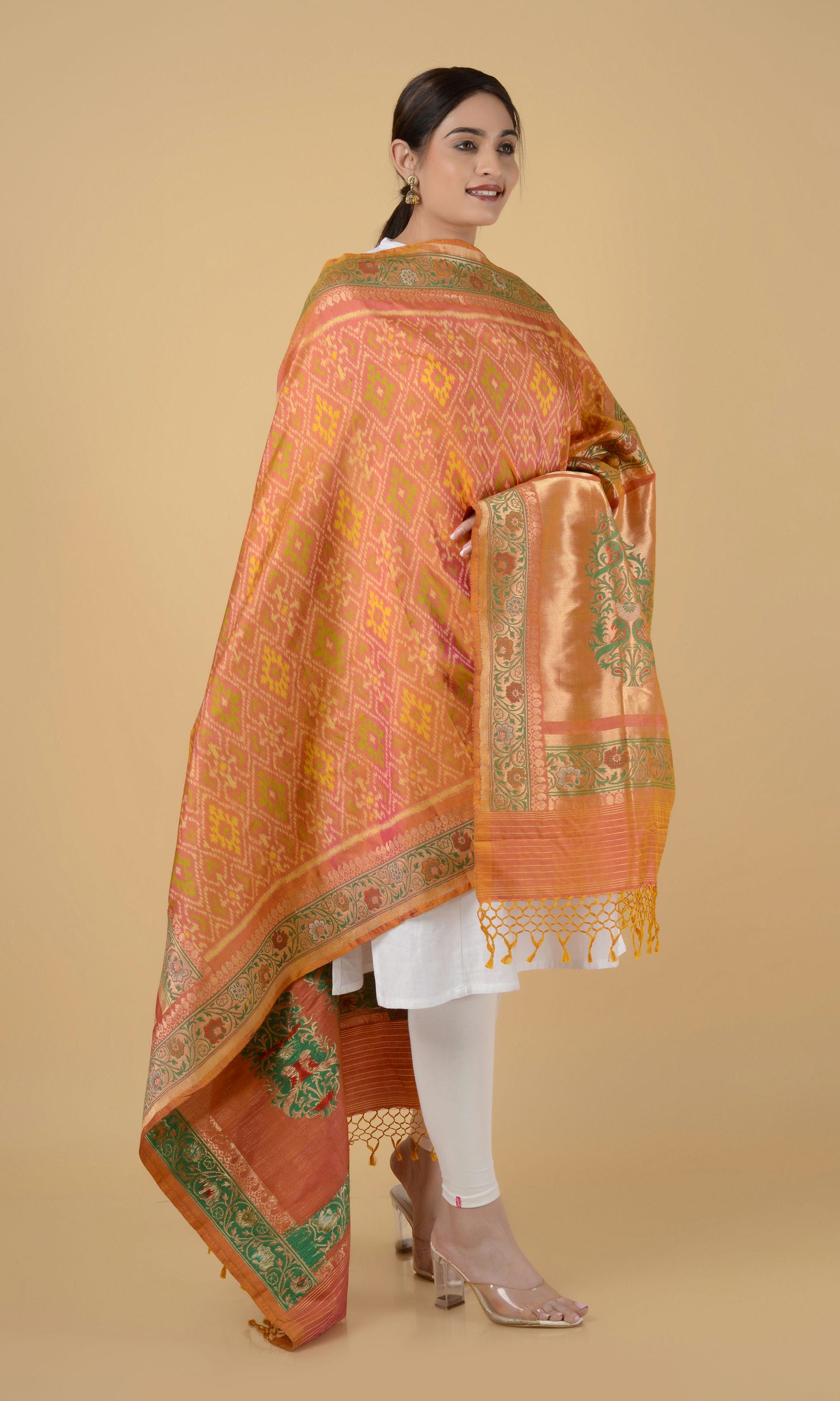 Banarasi Single Ikat Patola Dupatta Chanda