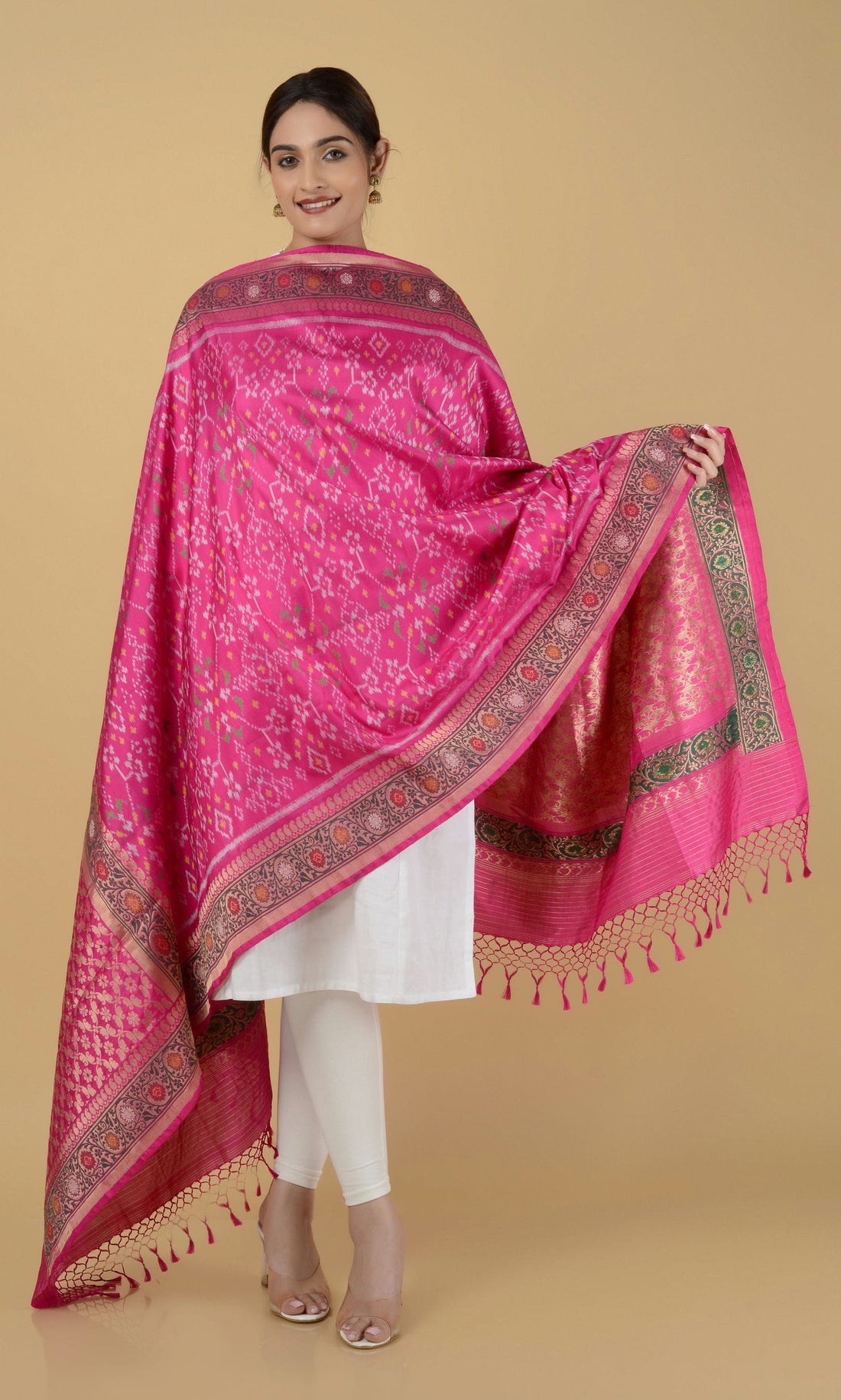 Banarasi Single Ikat Patola Dupatta Nau Ratan