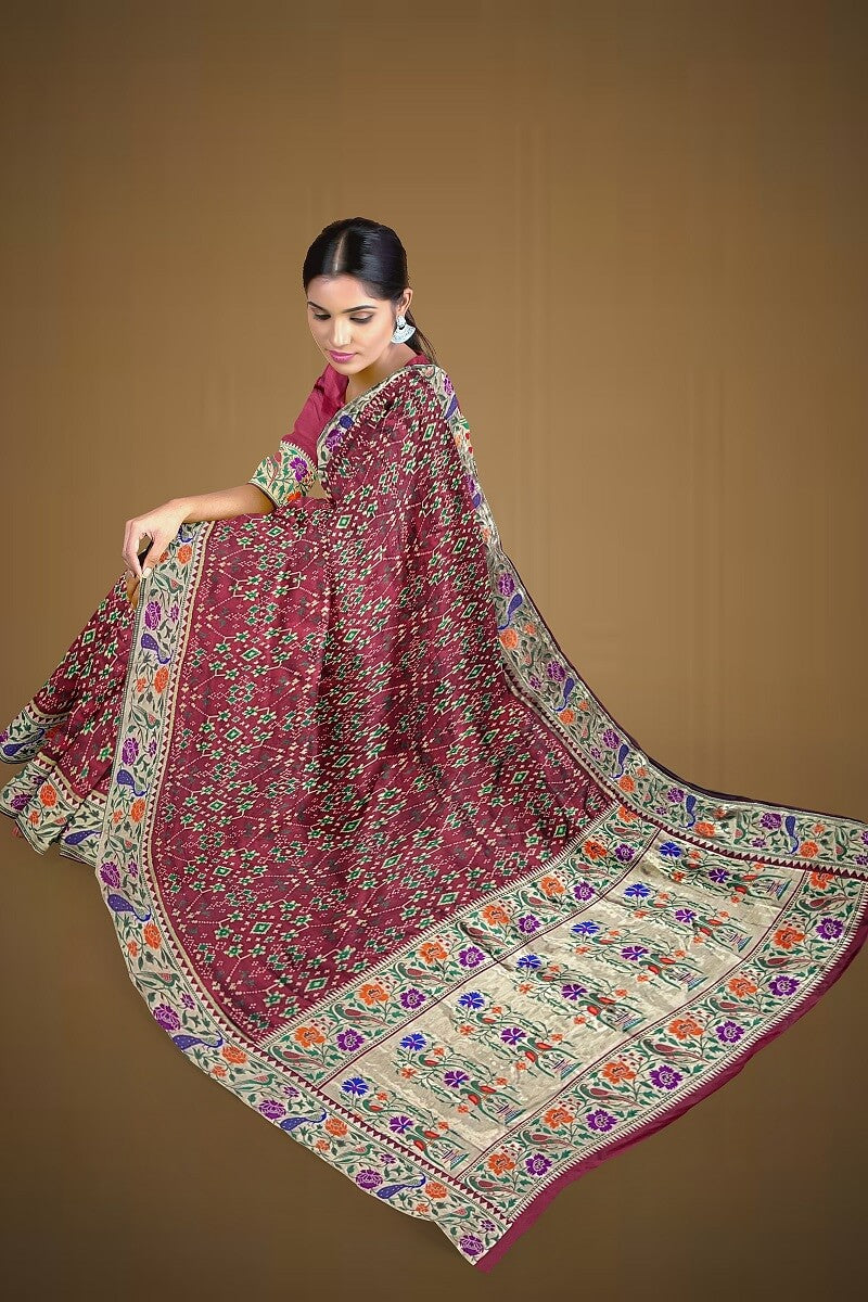 Paithani Single Ikkat Nau Ratan