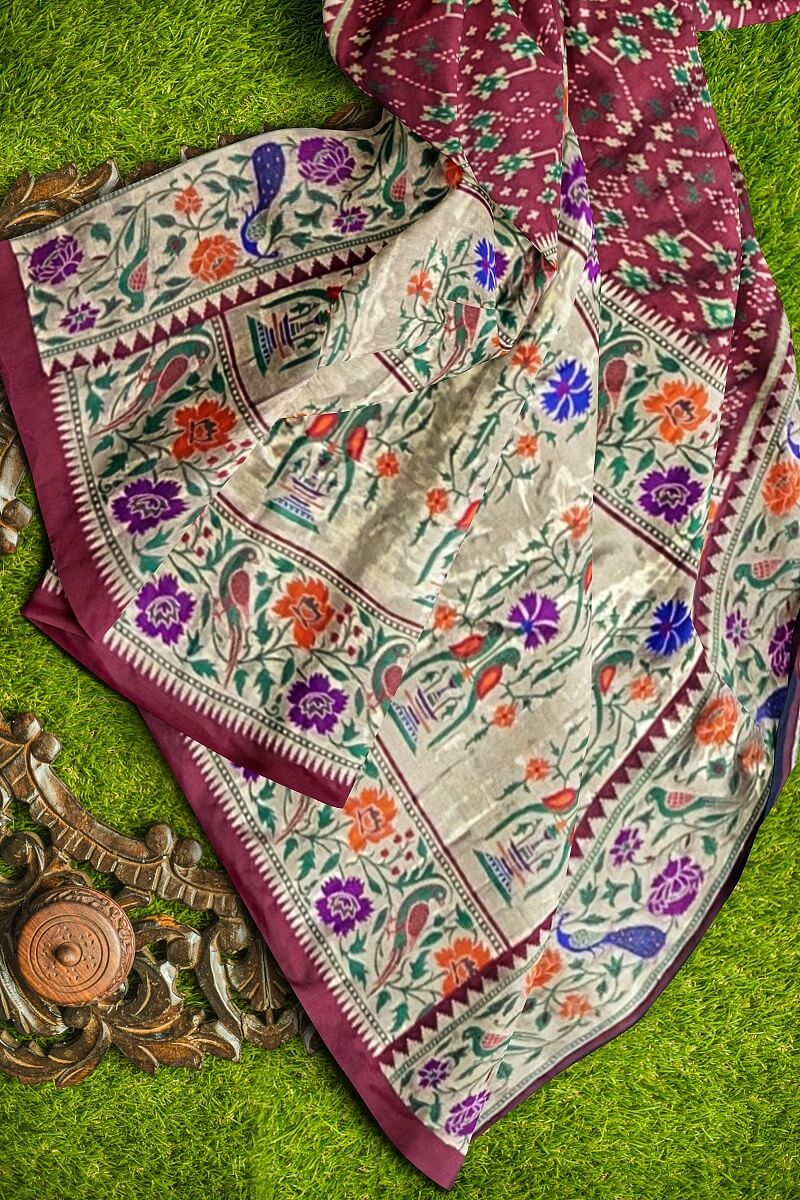 Paithani Single Ikkat Nau Ratan