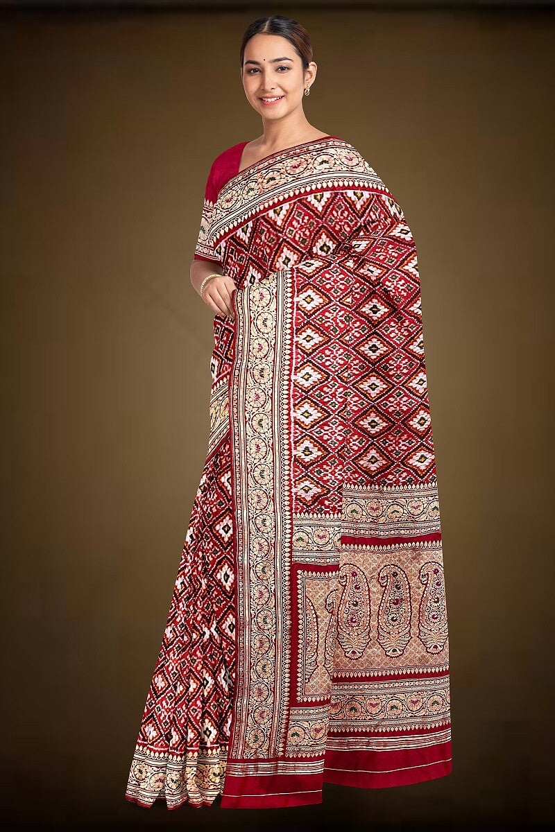 Patola By Navdip Tundiya Banarasi Single Ikat Pan Chanda Saree Memorable 23