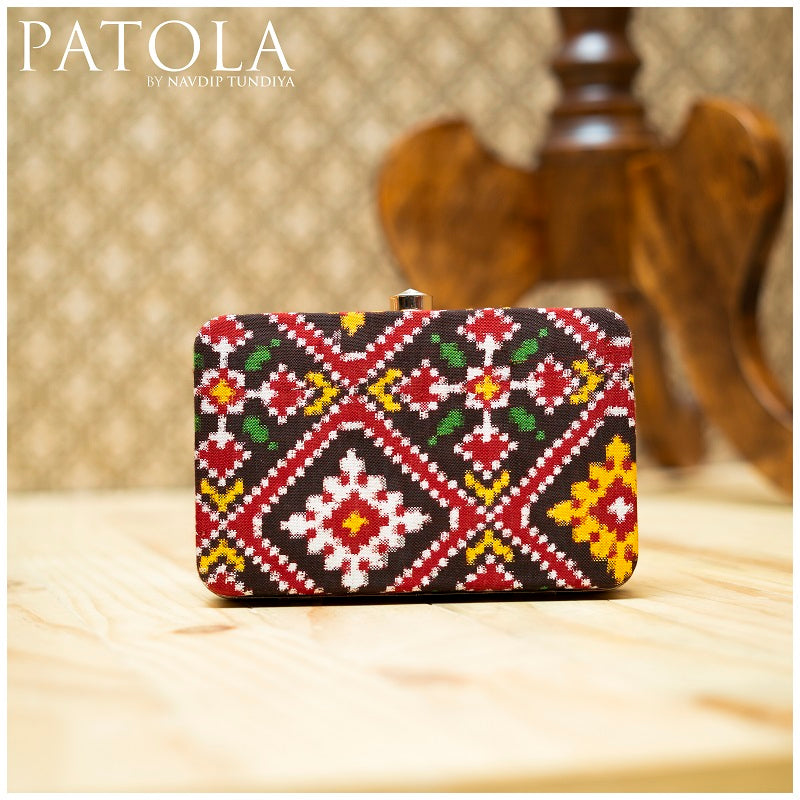 Double Ikkat Patola Clutch Chanda memorable 1