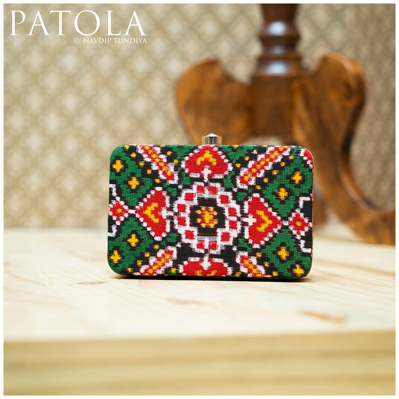 Double Ikkat Patola Clutch Manekchowk