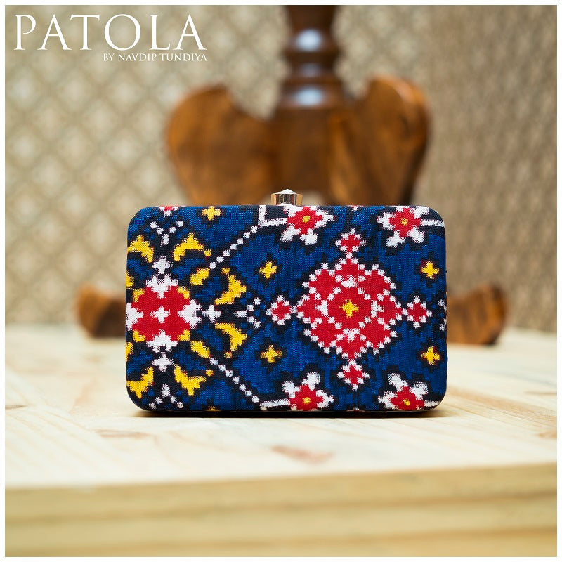 Double Ikkat Patola Clutch Nau Ratan