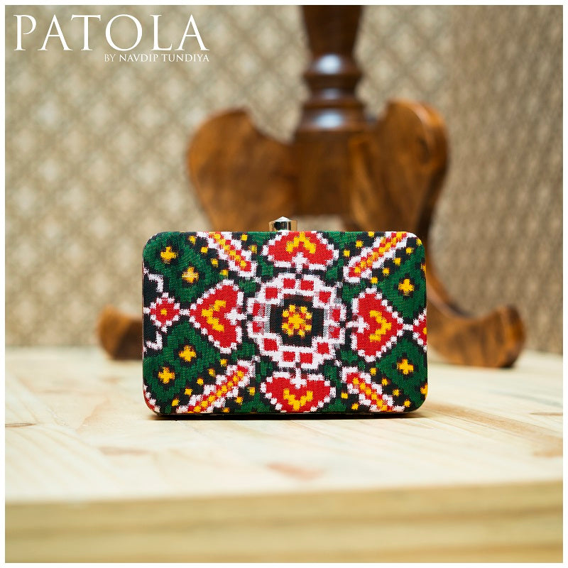 Double Ikkat Patola Clutch Manekchowk Memorable 30