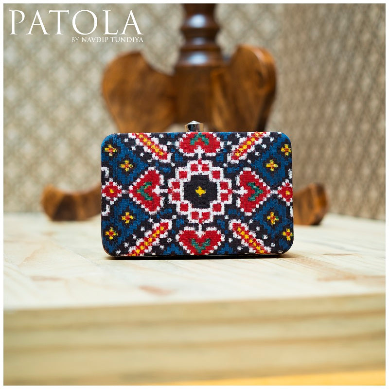 Double Ikkat Patola Clutch Manekchowk
