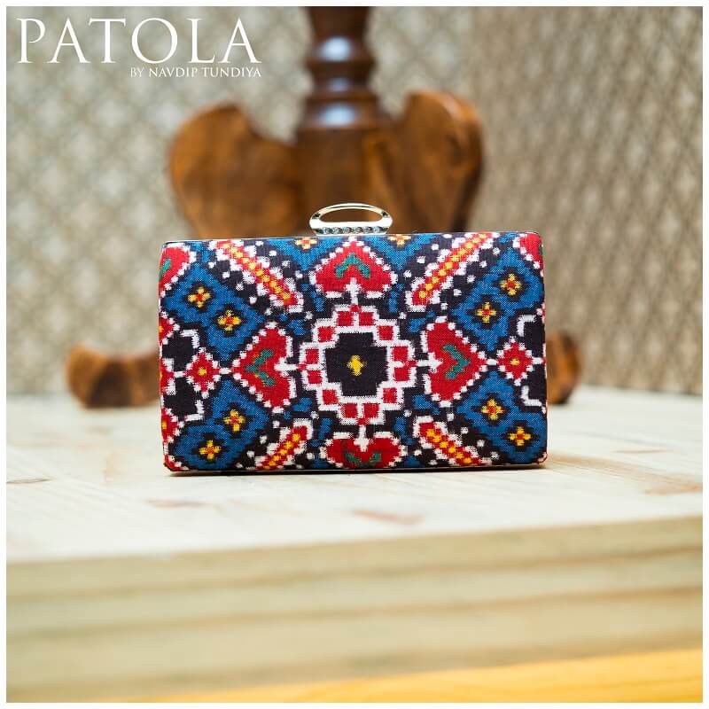 Double Ikkat Patola Clutch Manekchowk