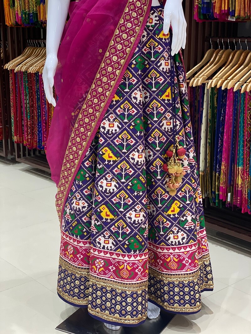 Double Ikat Patola Lehenga Nari Kunj