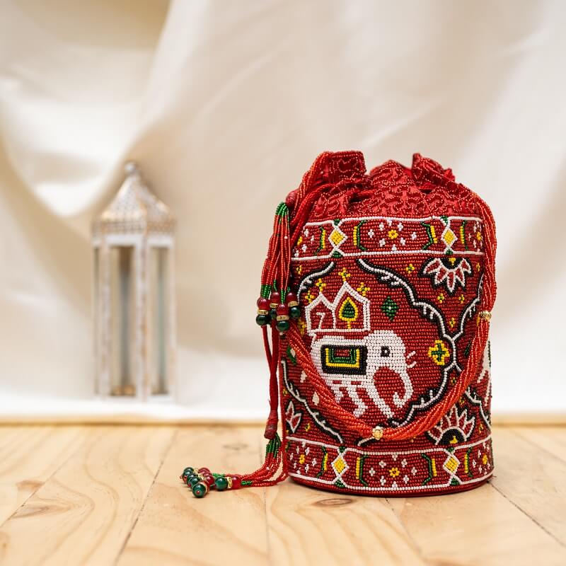 Moti Patola Beaded Batva Potali Hathi Savari