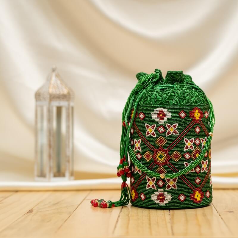 Moti Beaded Batwa Patola Potali Nau Ratan