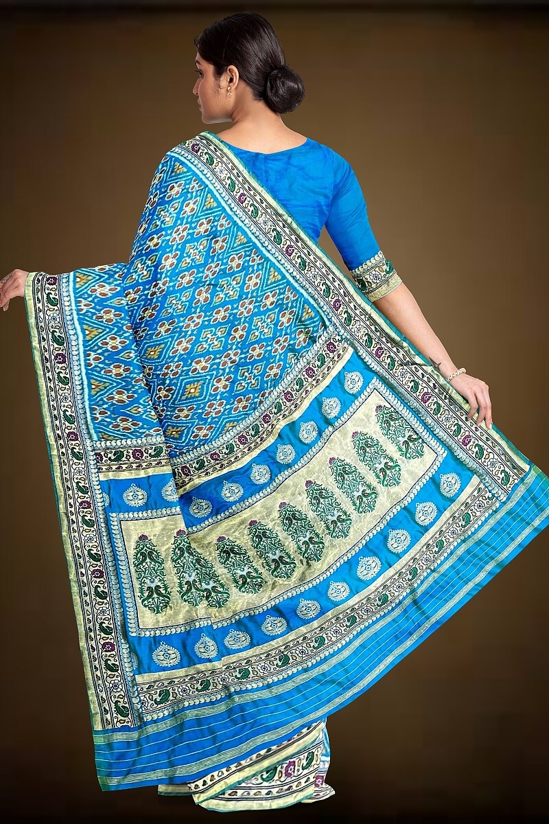 Paithani Single Ikat Patola Saree PanChanda Memorable 21