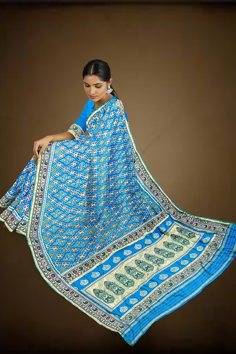 Paithani Single Ikat Patola Saree PanChanda Memorable 21