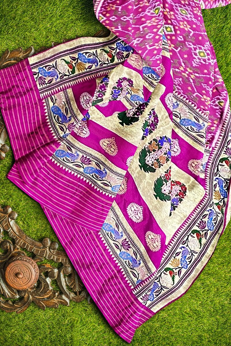 Patola By Navdip Tundiya Paithani Single Ikkat Nau Ratan Saree Memorable 24