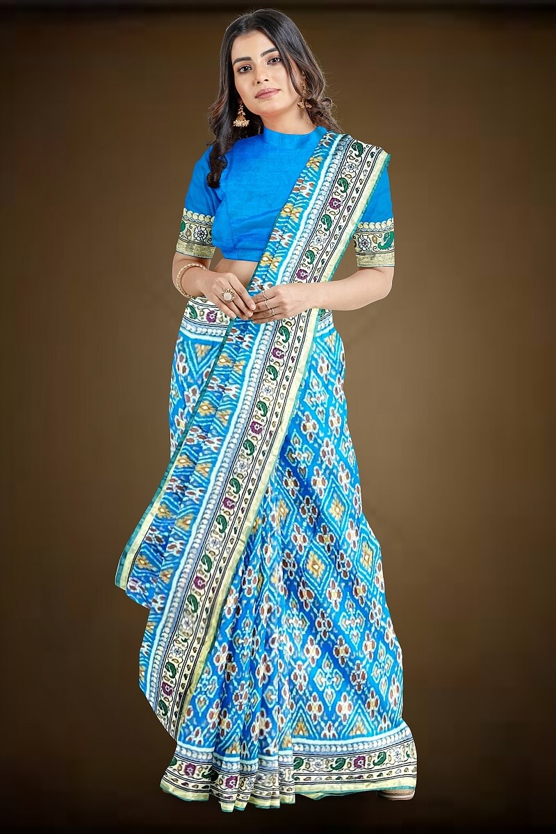 Paithani Single Ikat Patola Saree PanChanda Memorable 21