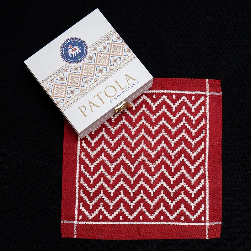 Double Ikat Pocket Square Laheriya