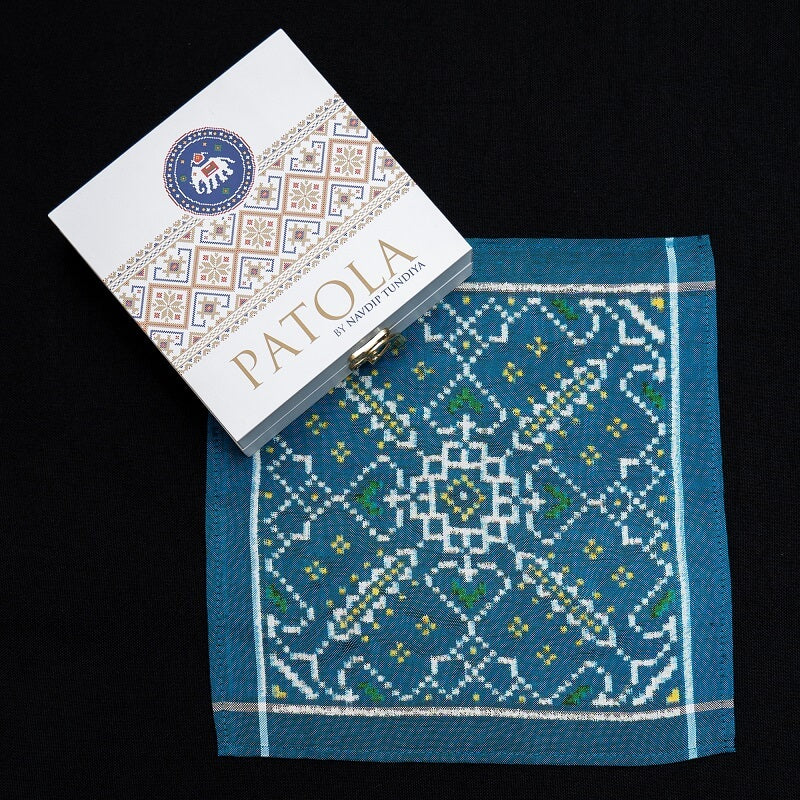 Double Ikat Pocket Square Maneck Chowk
