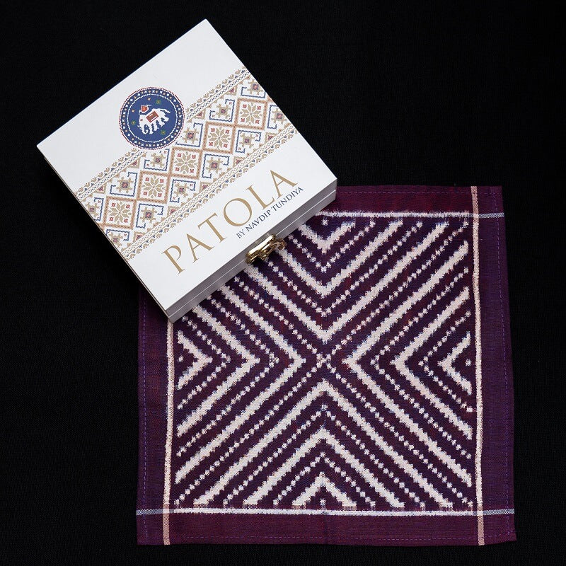 Double Ikat Pocket Square Laheriya
