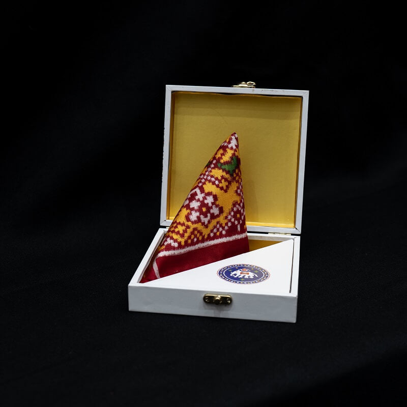 Double Ikat Pocket Square Nau Ratan