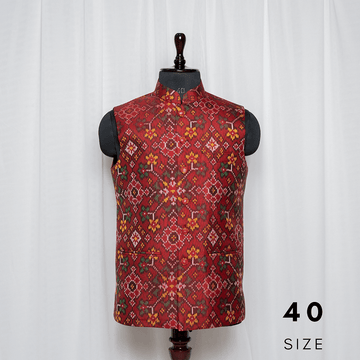Nehru Jacket Single Ikat Patola Memorable 231