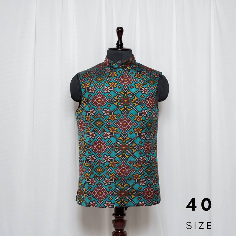 Nehru Jacket Single Ikat Patola Memorable 234