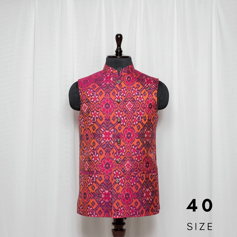 Nehru Jacket Single Ikat Patola Memorable 233