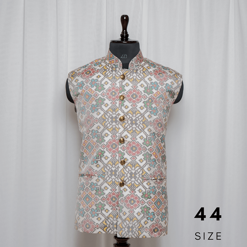 Nehru Jacket Single Ikat Patola Memorable 248