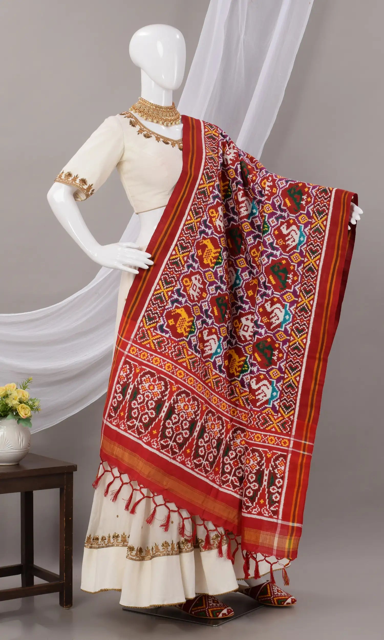 Double Ikat Patola Dupatta