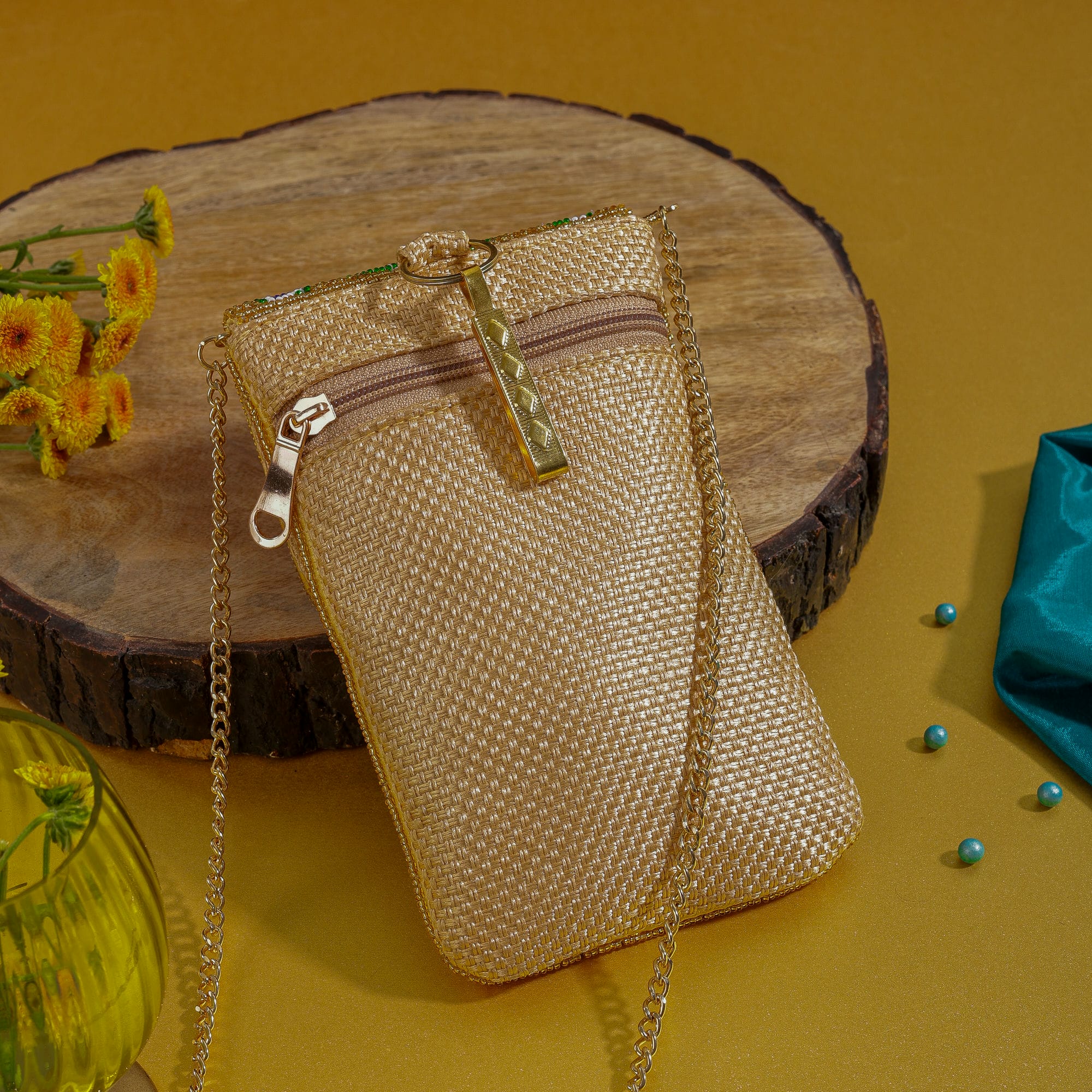 Mobile Cover Pearl Beaded Patola