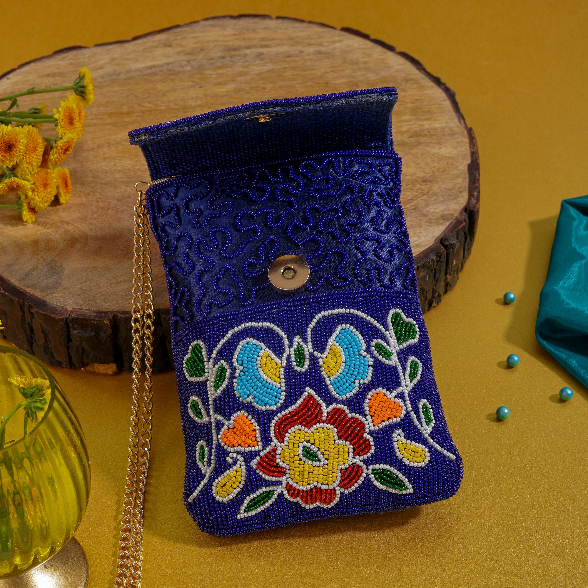 Mobile Cover Pearl Beaded Patola