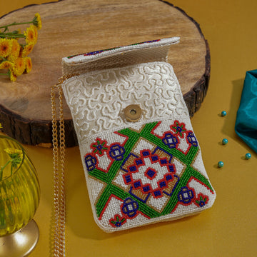 Mobile Cover Pearl Beaded Patola