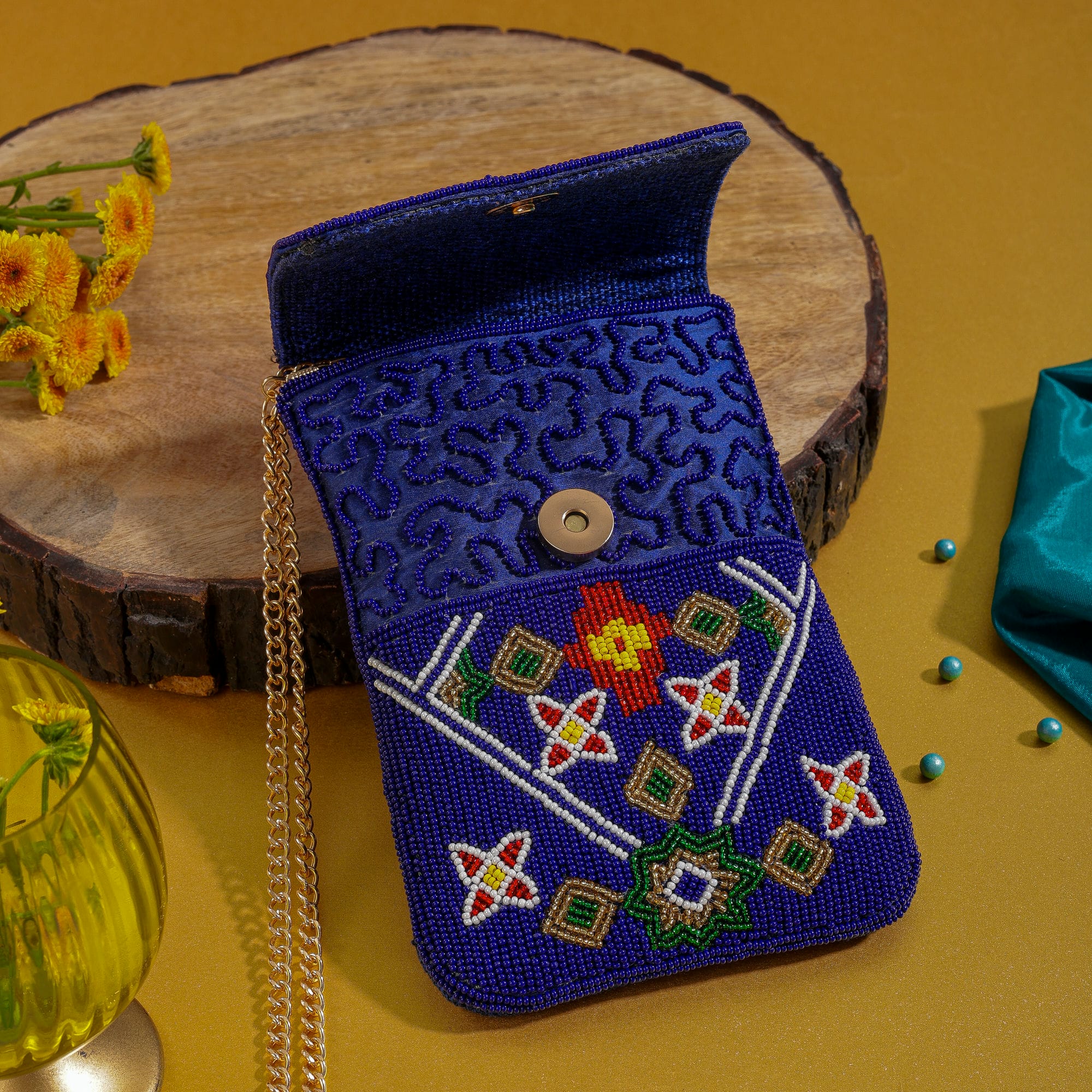 Mobile Cover Pearl Beaded Patola