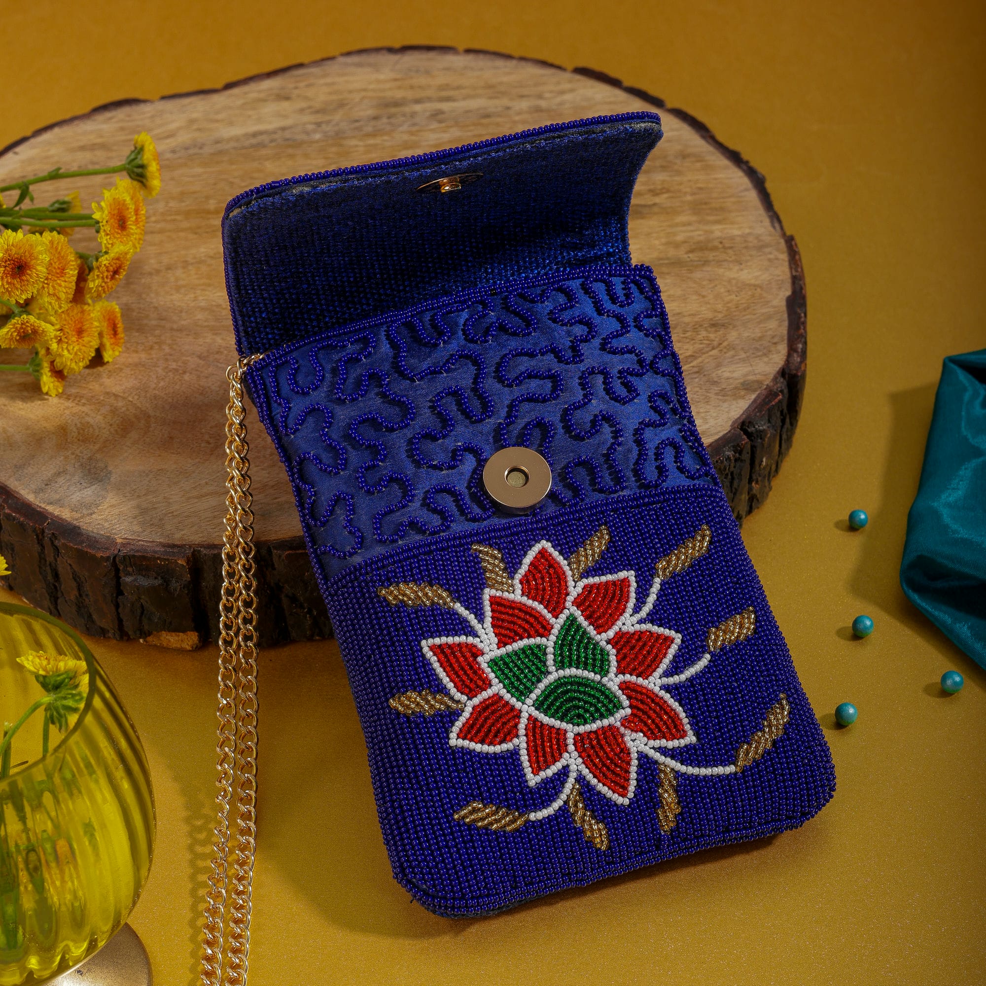Mobile Cover Pearl Beaded Patola