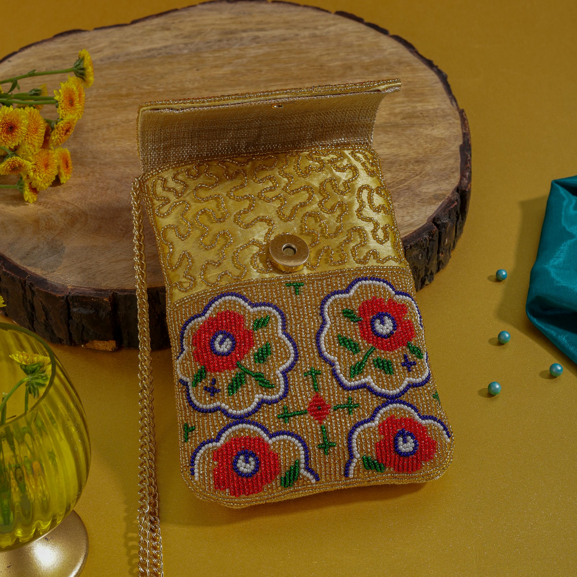 Mobile Cover Pearl Beaded Patola