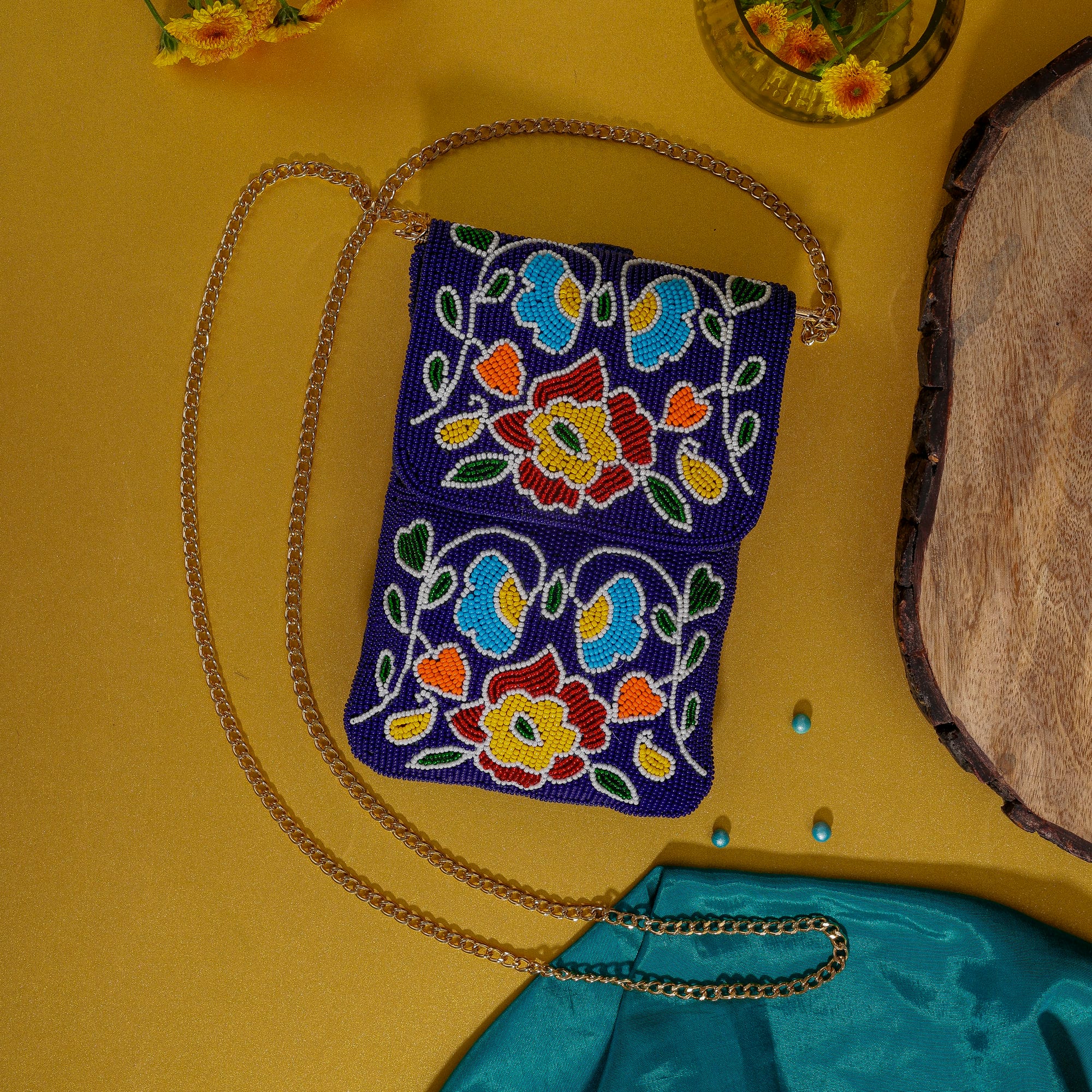Mobile Cover Pearl Beaded Patola