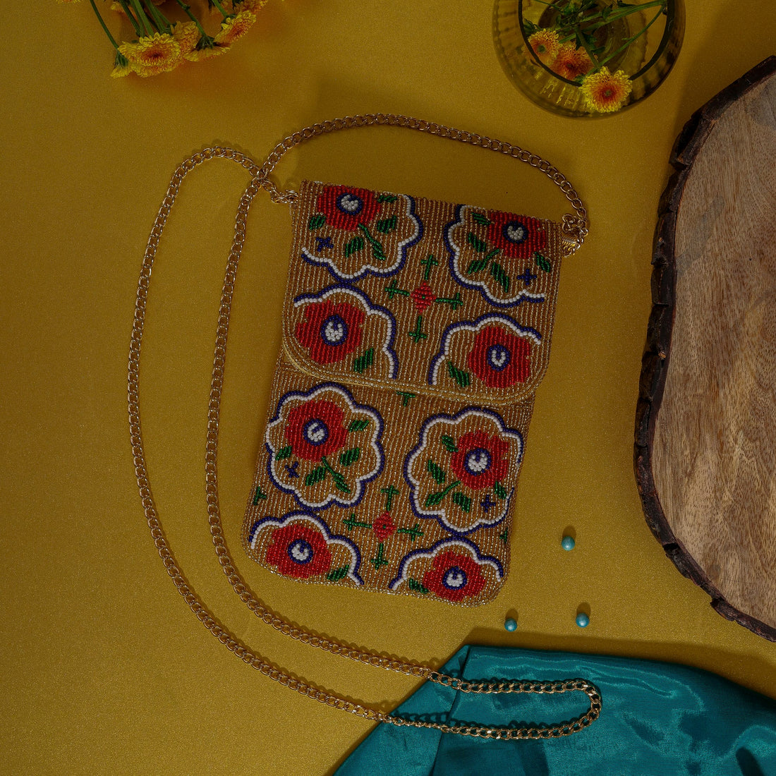 Mobile Cover Pearl Beaded Patola