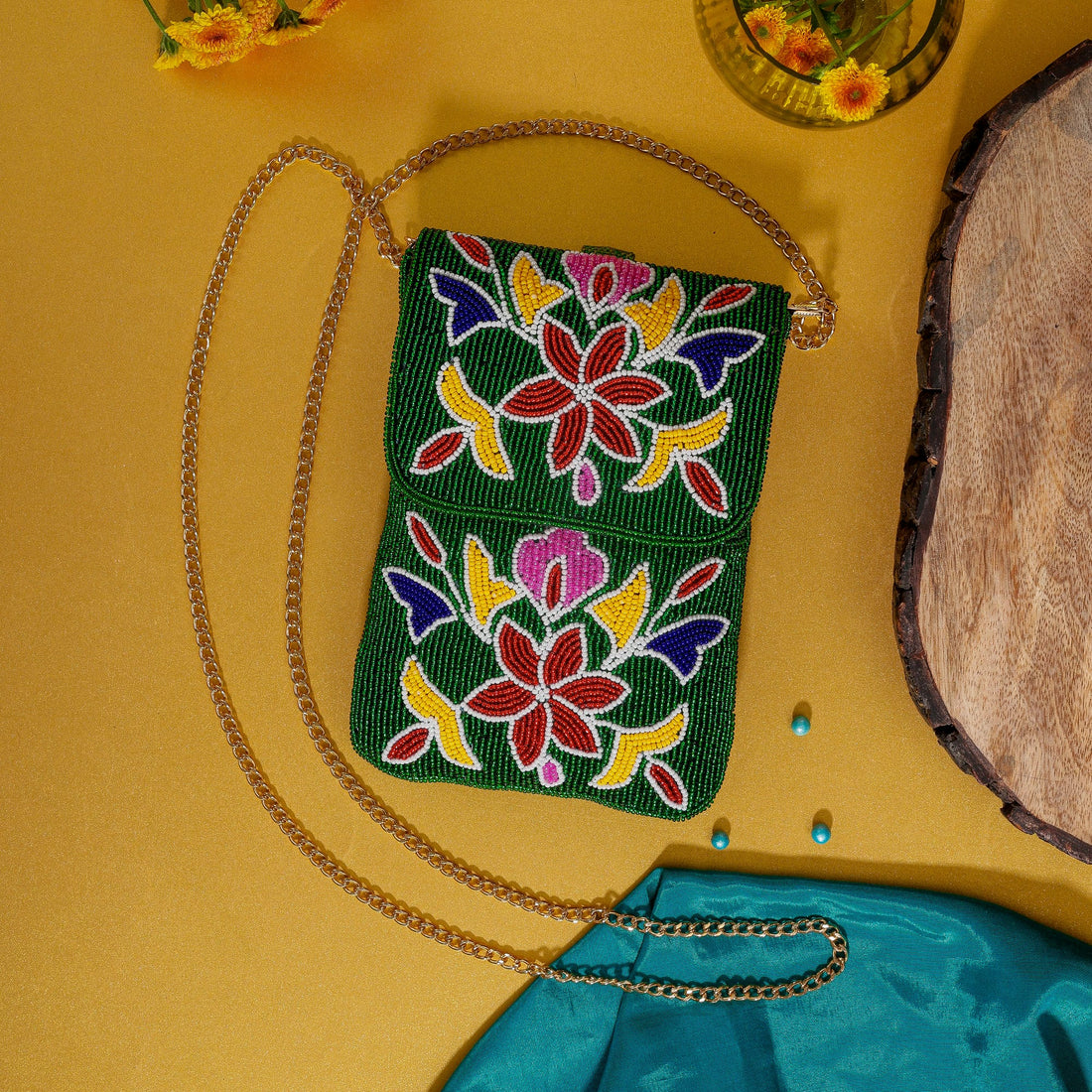 Mobile Cover Pearl Beaded Patola