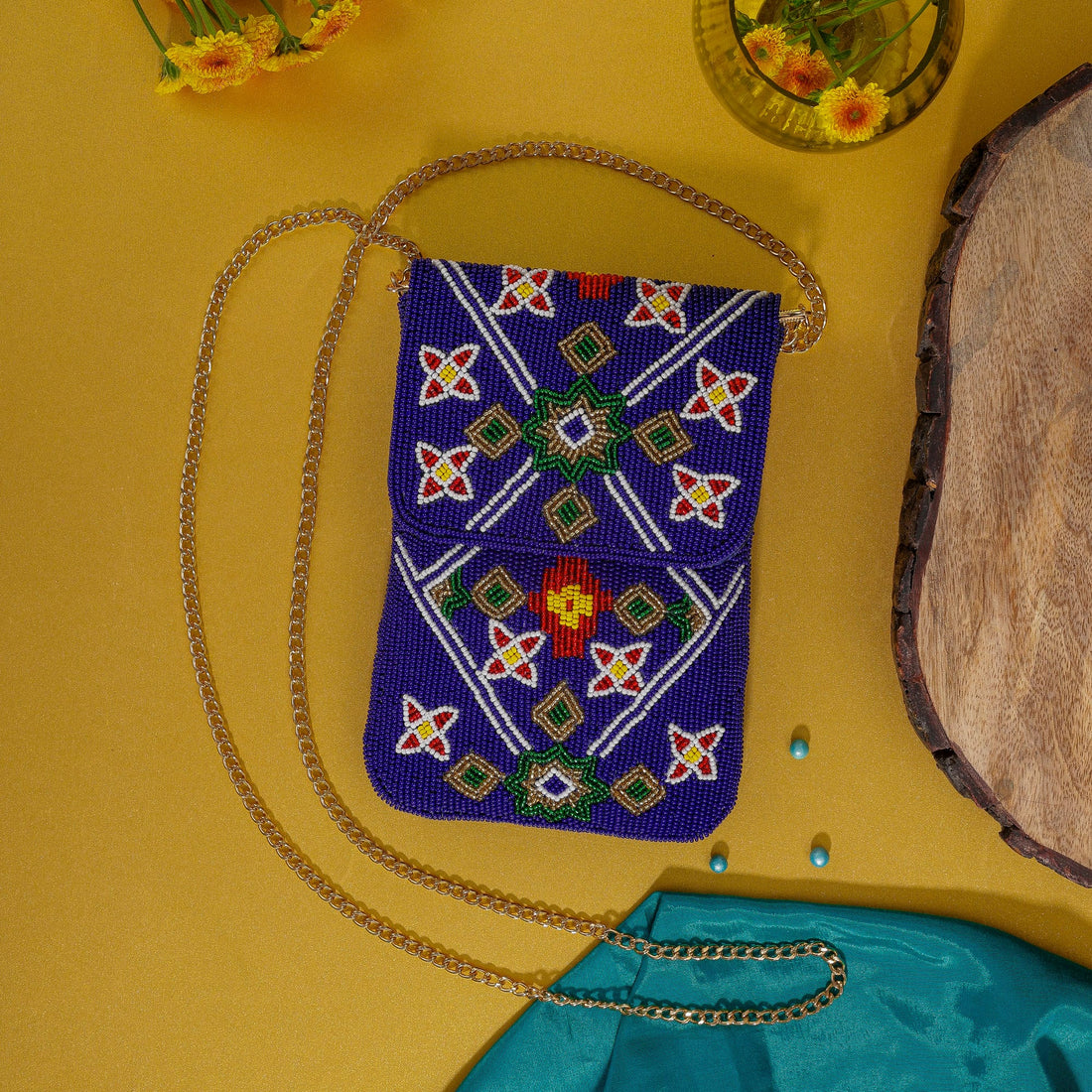 Mobile Cover Pearl Beaded Patola