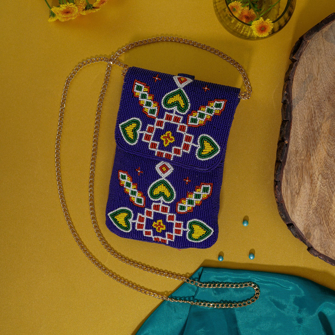 Mobile Cover Pearl Beaded Patola