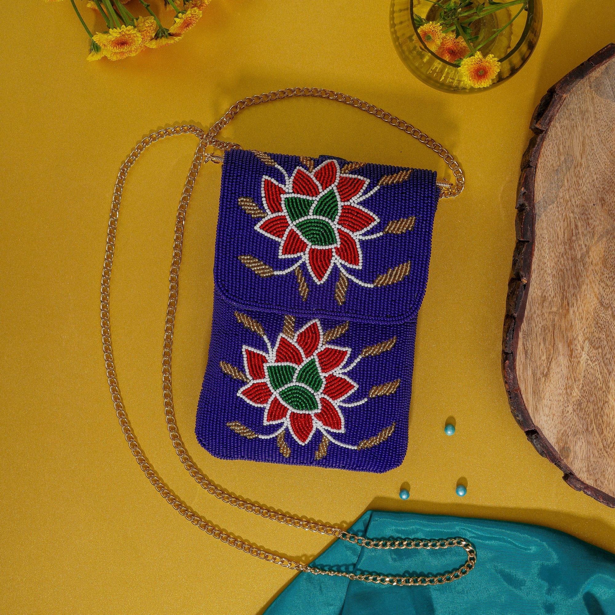 Mobile Cover Pearl Beaded Patola