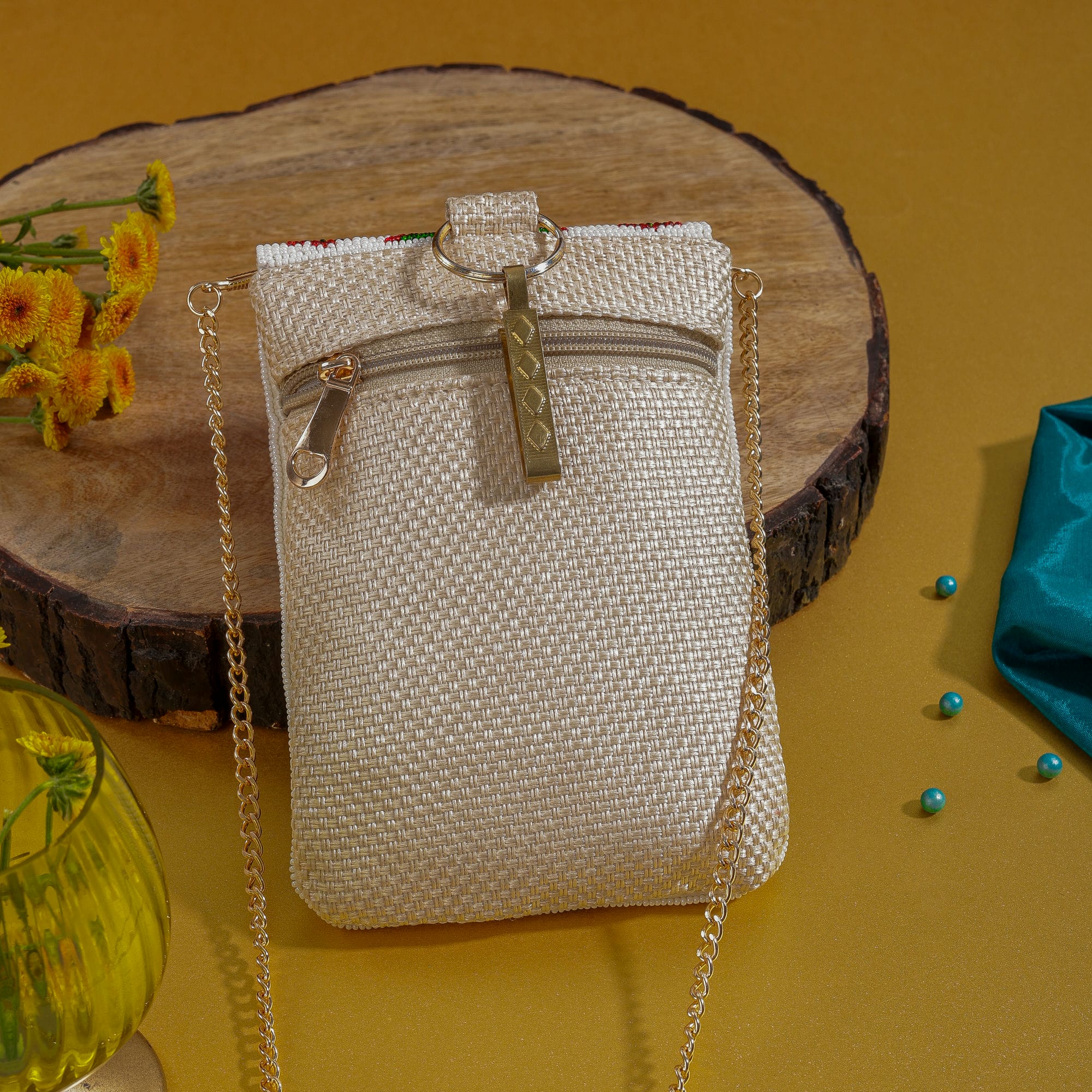 Mobile Cover Pearl Beaded Patola