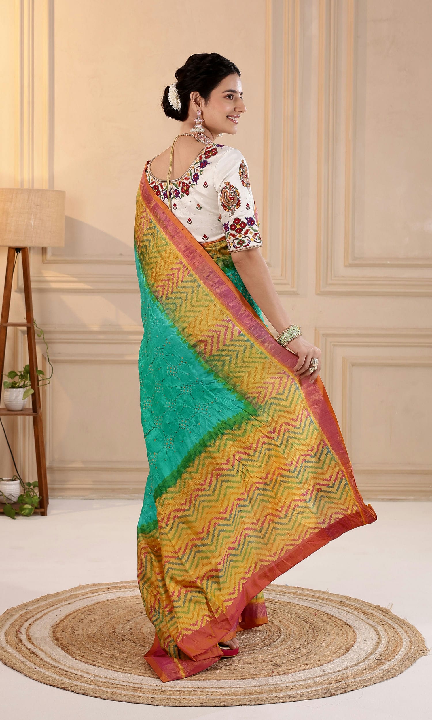 Rajkoti Patola Bandhej Saree