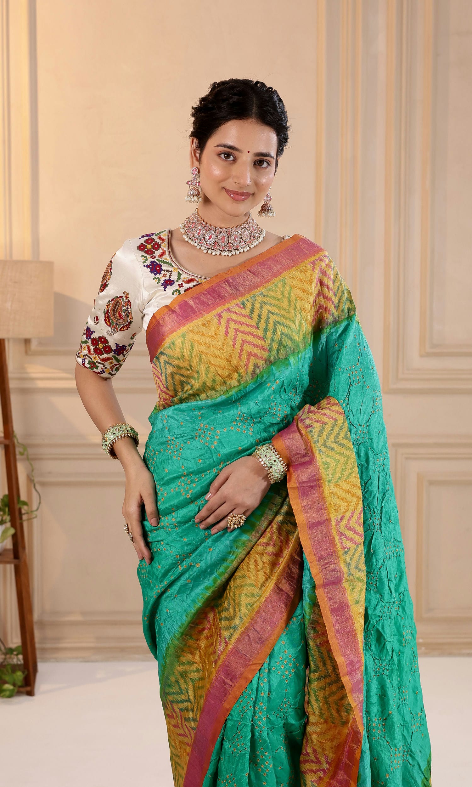 Rajkoti Patola Bandhej Saree