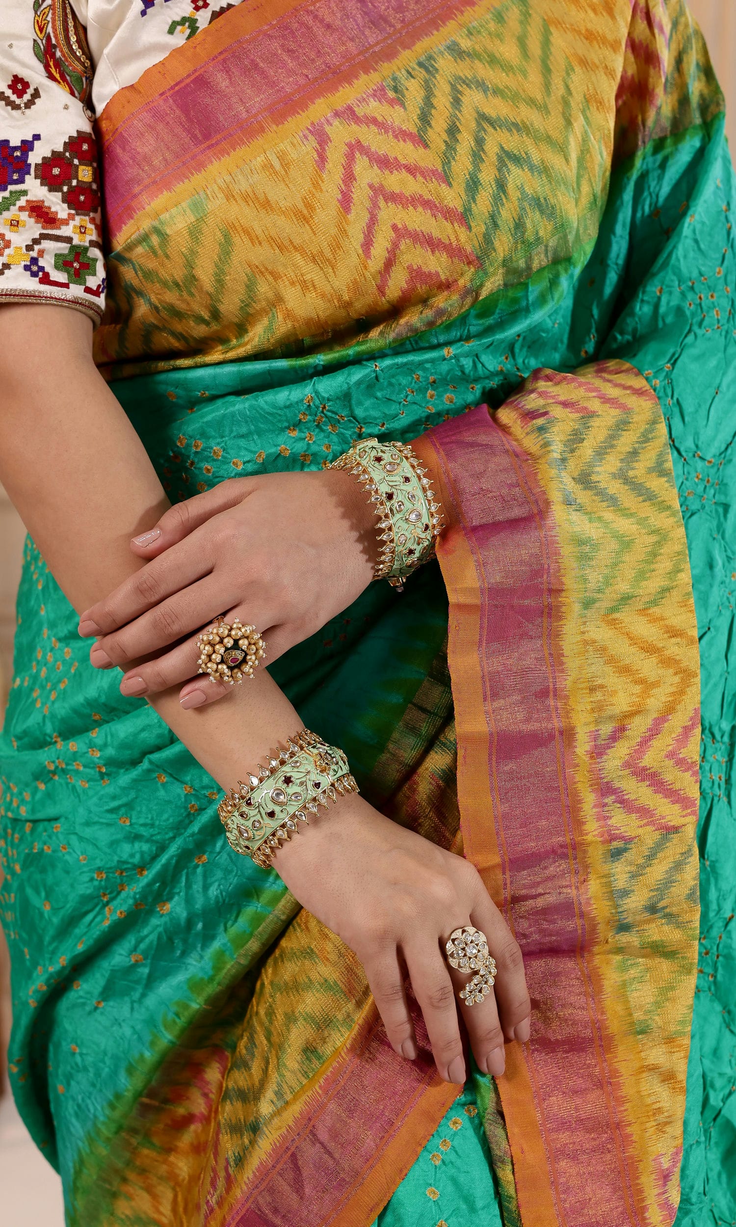 Rajkoti Patola Bandhej Saree