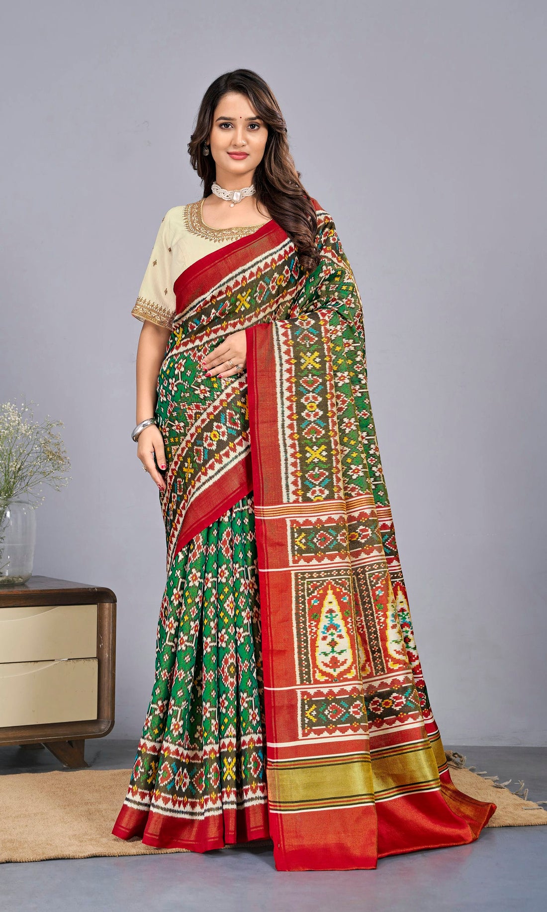 Tissue Twill Weave Patola Saree