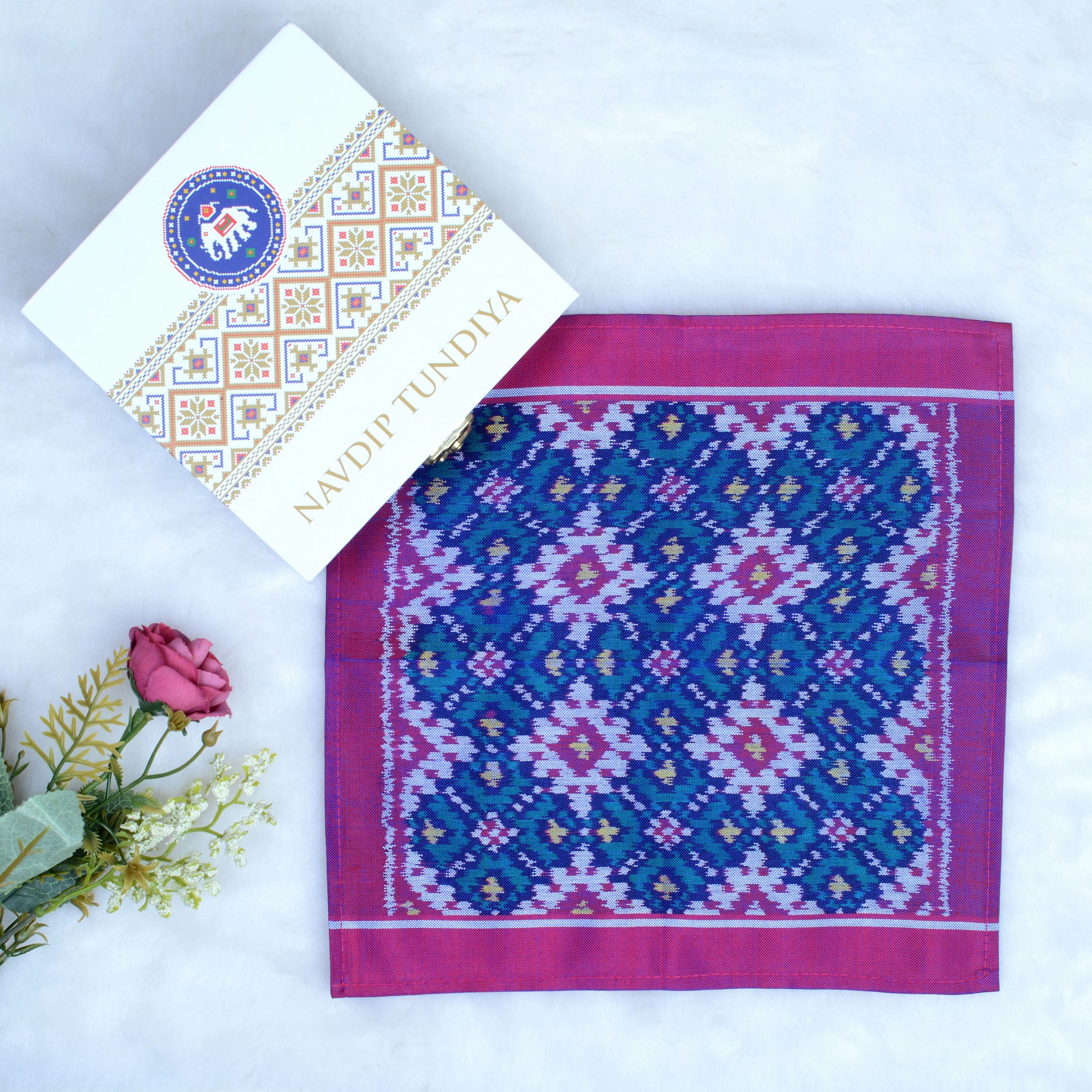 Single Ikat Pocket Square