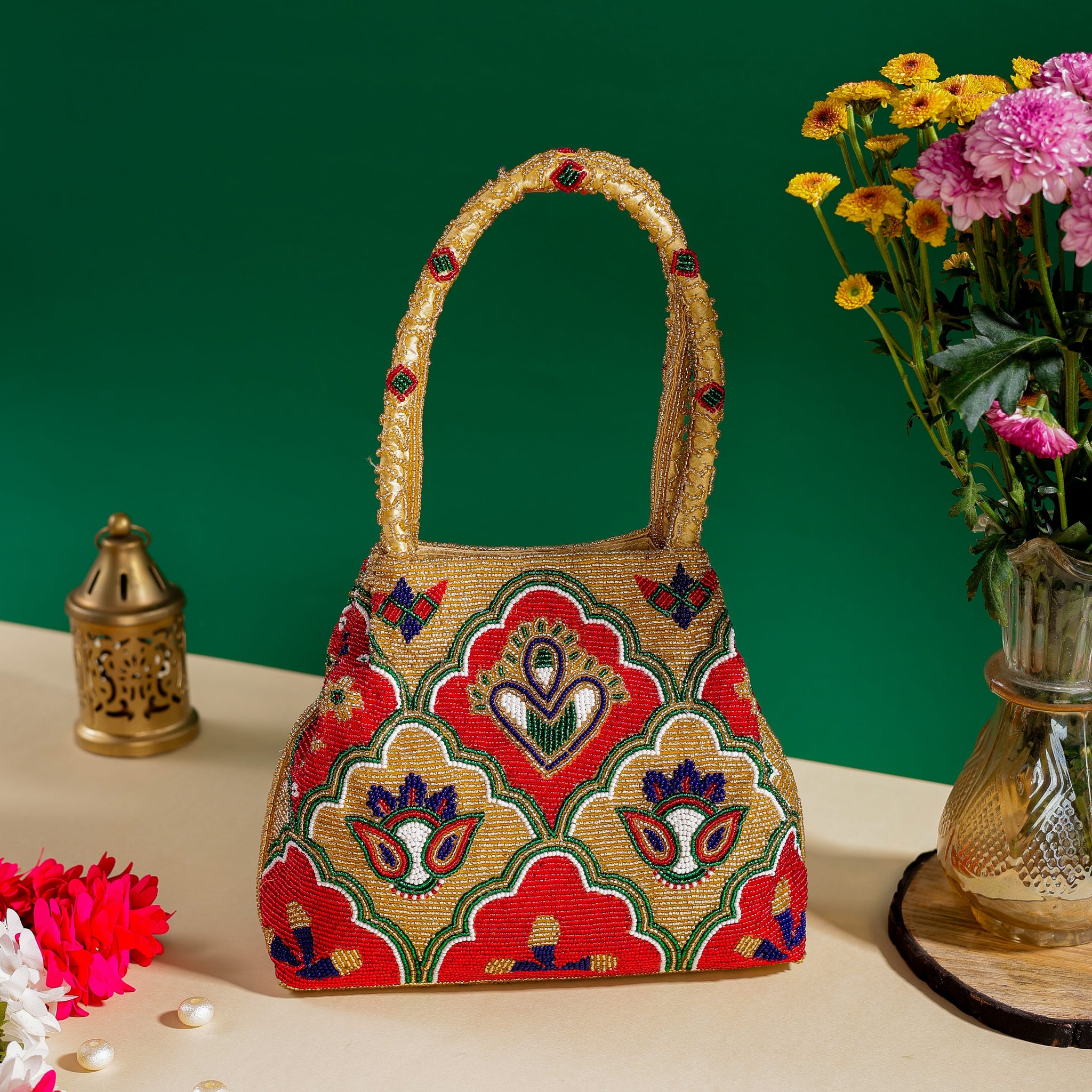 Moti Patola Beaded Batva Handbag